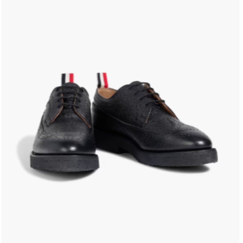 Thom Brown Black Pebbled-leather brogues women's 38